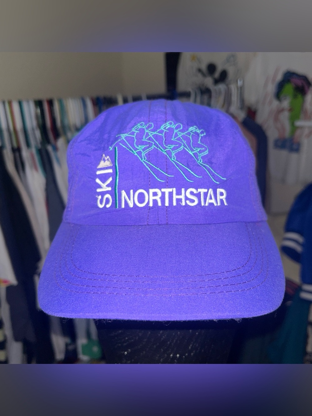 Rare 80s Colorado Northstar Ski Purple Embroidered Cap